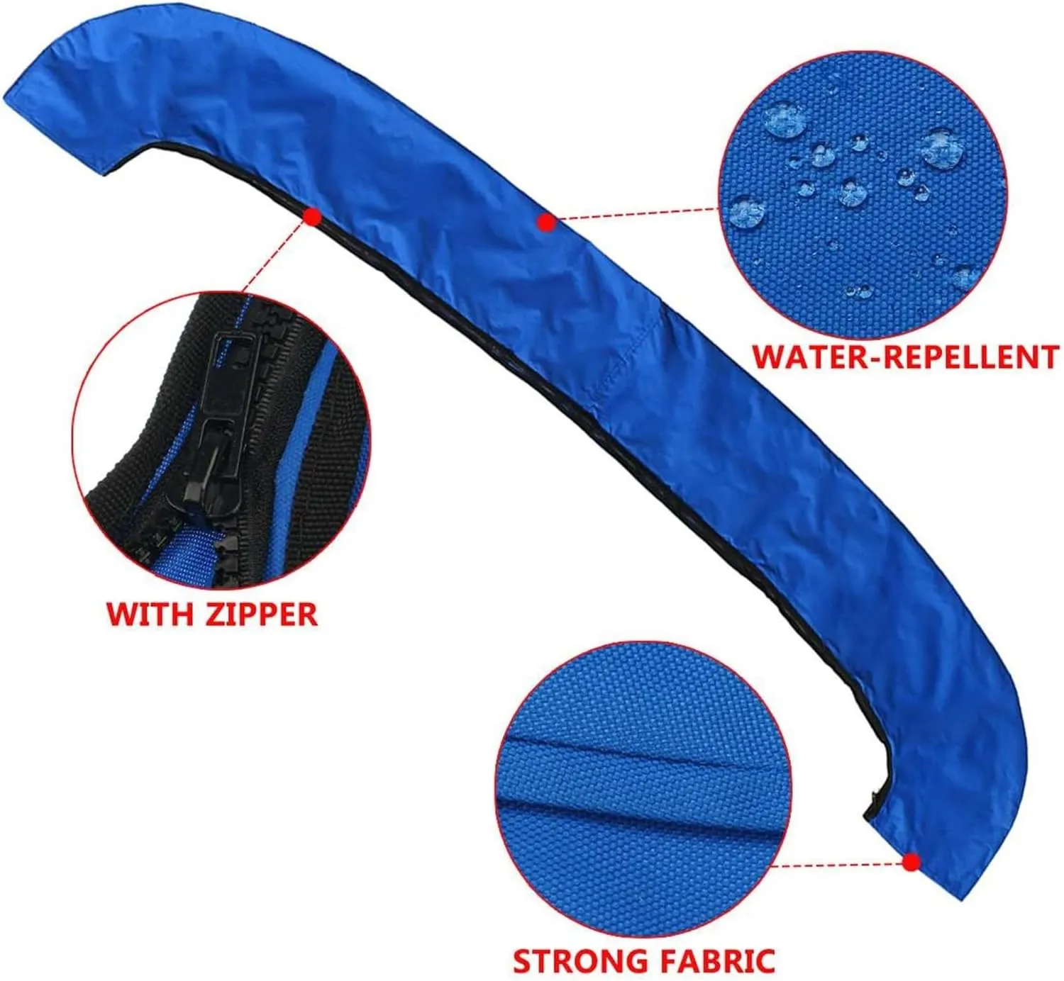 4 Bow Bimini Top Boot Cover 600D Waterproof Anti-UV Bimini Boat Top Canopy Storage Cover Dust-Proof Cover(73-78)
