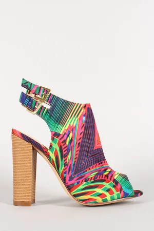 Abstract Peep Mule Buckle Bootie Full range Timely resolution Liliana Toe Double