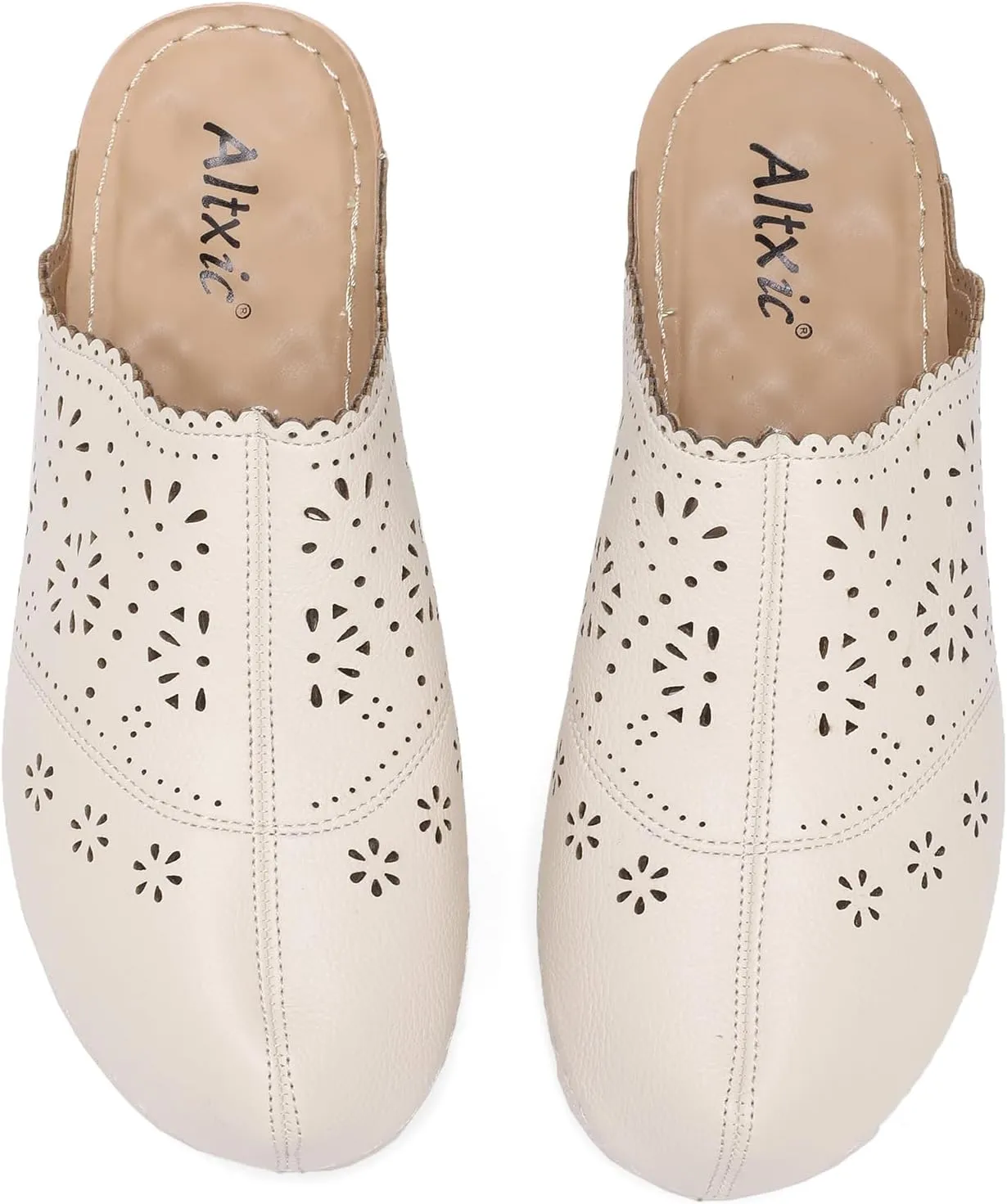 Altxic Women's Cut-Out Vamp Comfortable Slip On Open Back Mule Clogs
