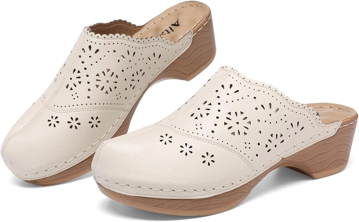 Altxic Women's Cut-Out Vamp Comfortable Slip On Open Back Mule Clogs