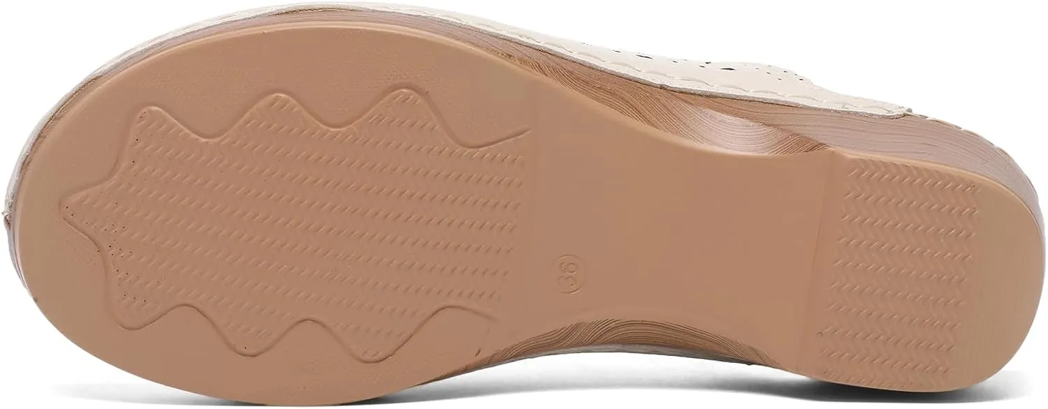 Altxic Women's Cut-Out Vamp Comfortable Slip On Open Back Mule Clogs
