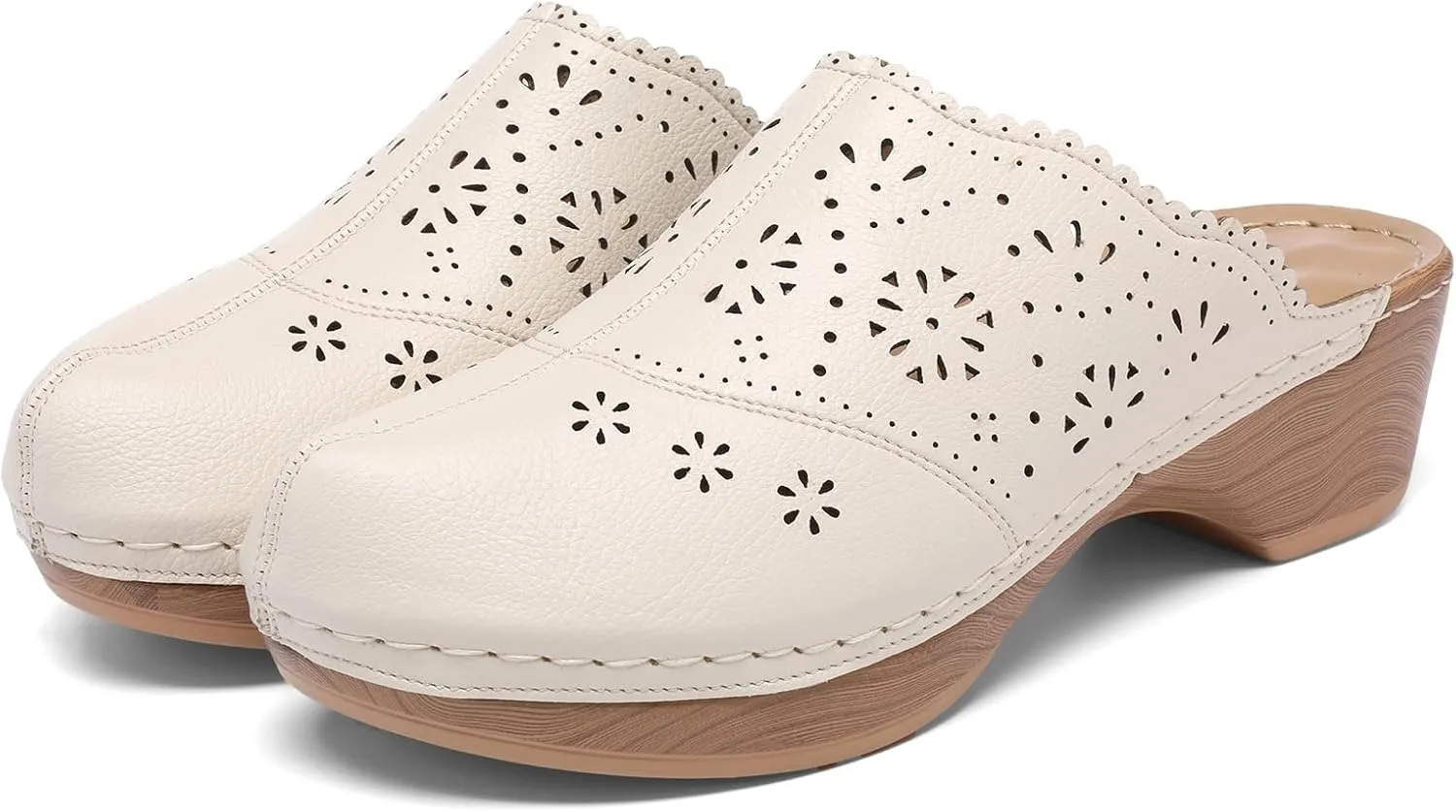 Altxic Women's Cut-Out Vamp Comfortable Slip On Open Back Mule Clogs