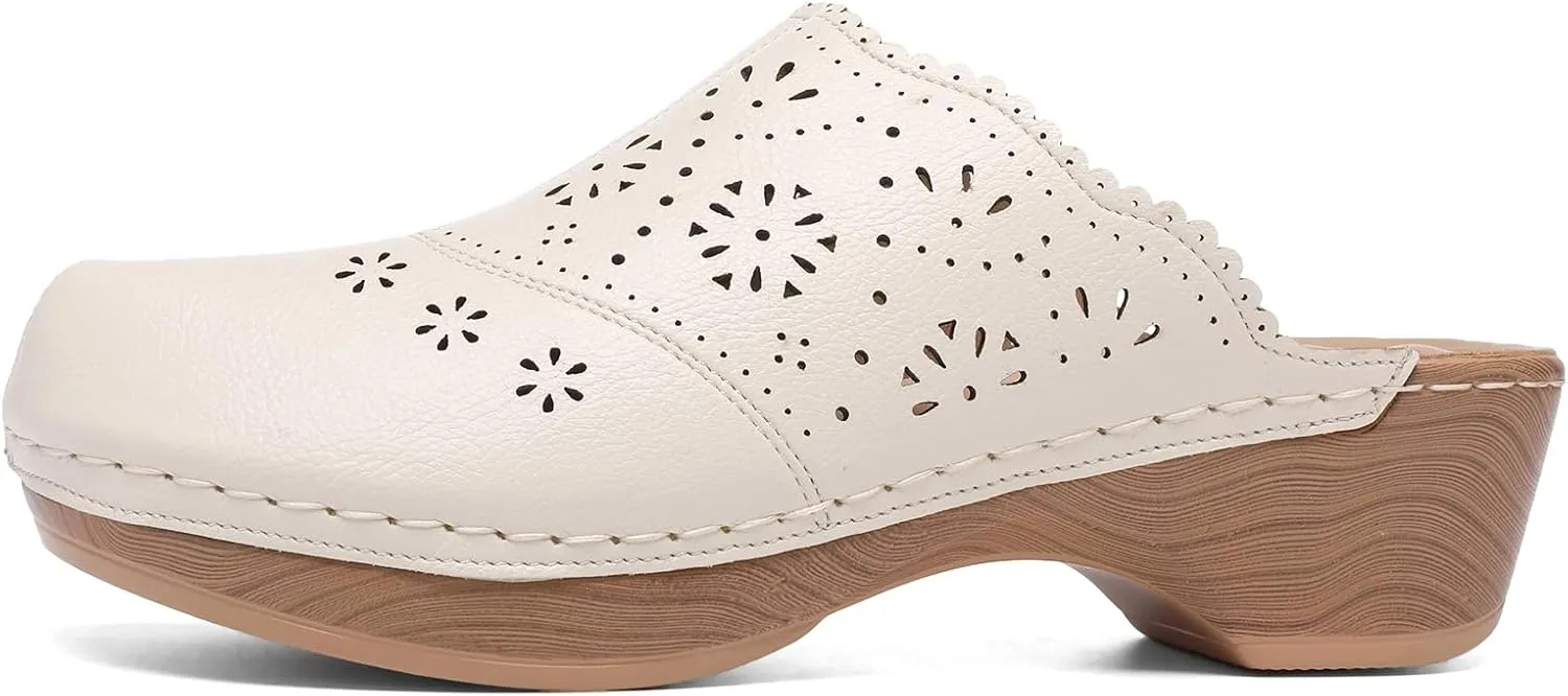 Altxic Women's Cut-Out Vamp Comfortable Slip On Open Back Mule Clogs