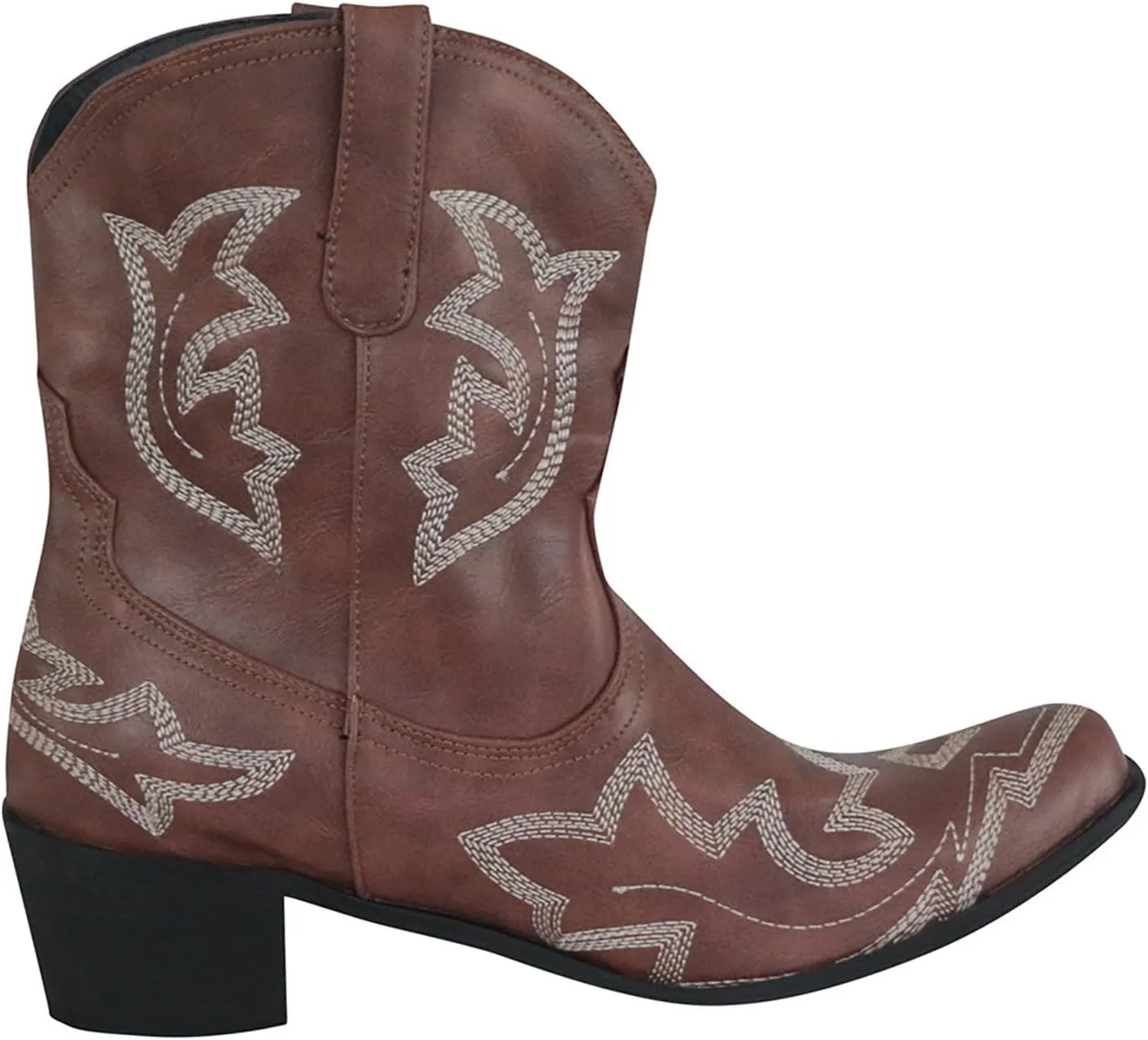 AMDBEL Wide Calf Boots for Women Low Heel Womens Fall Boots 2024 Winter Pointed Toe Western Cowboy Boots Fashion Shoes