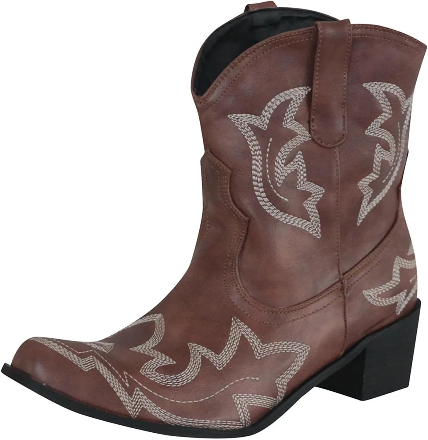 AMDBEL Wide Calf Boots for Women Low Heel Womens Fall Boots 2024 Winter Pointed Toe Western Cowboy Boots Fashion Shoes