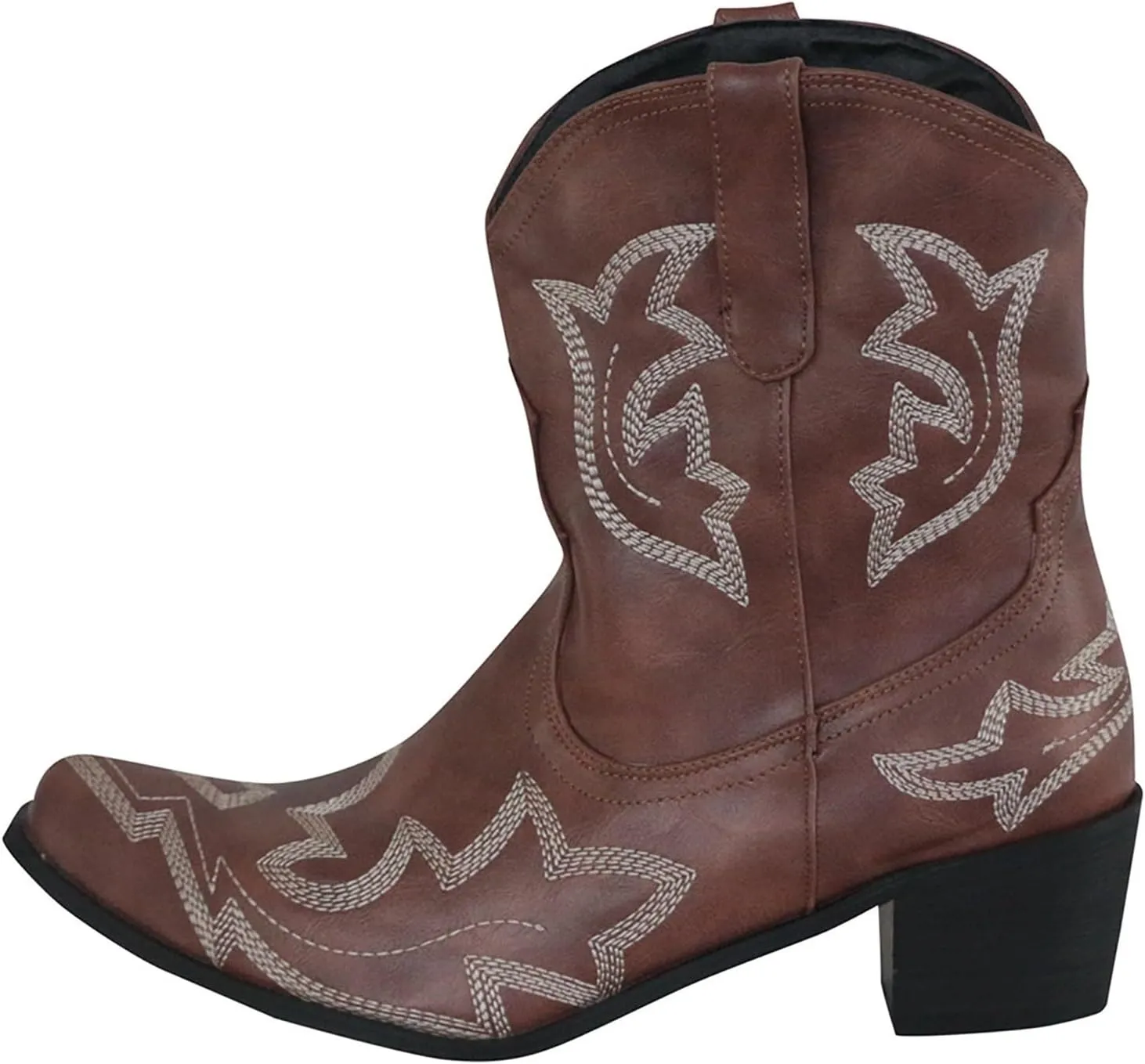 AMDBEL Wide Calf Boots for Women Low Heel Womens Fall Boots 2024 Winter Pointed Toe Western Cowboy Boots Fashion Shoes