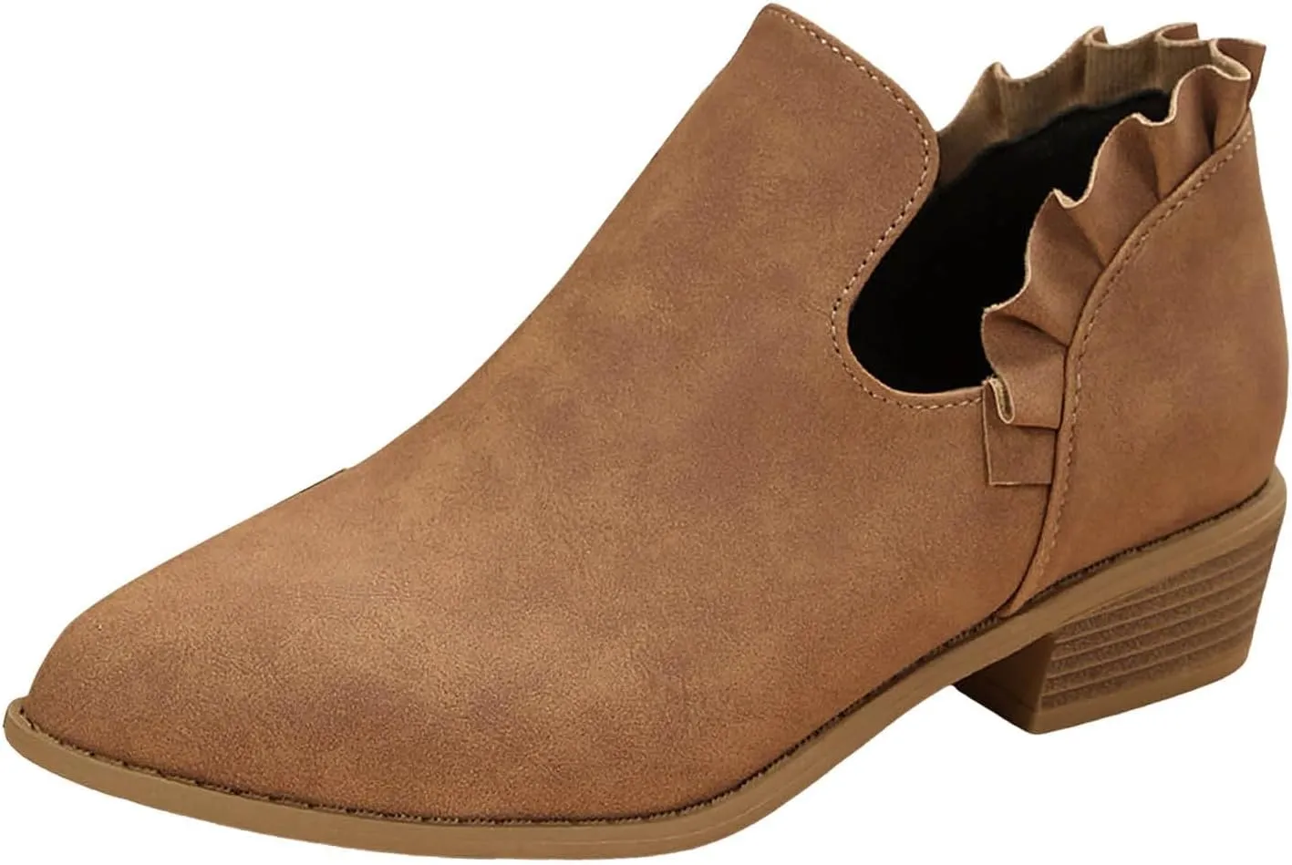Ankle Boots for Women Boots for Women Fashion Pointed Toe Low Heel Riding Boots Comfy Slip On Walking Short Booties