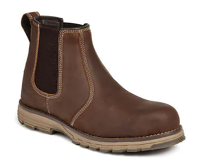 Apache Flyweight Chelsea Dealer Safety Work Boots Brown 6-12 Toecap & Midsole