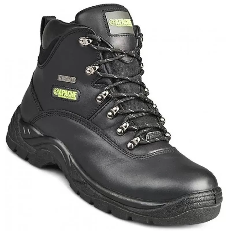 Apache SS812SM Waterproof Safety Hiker Black Boot