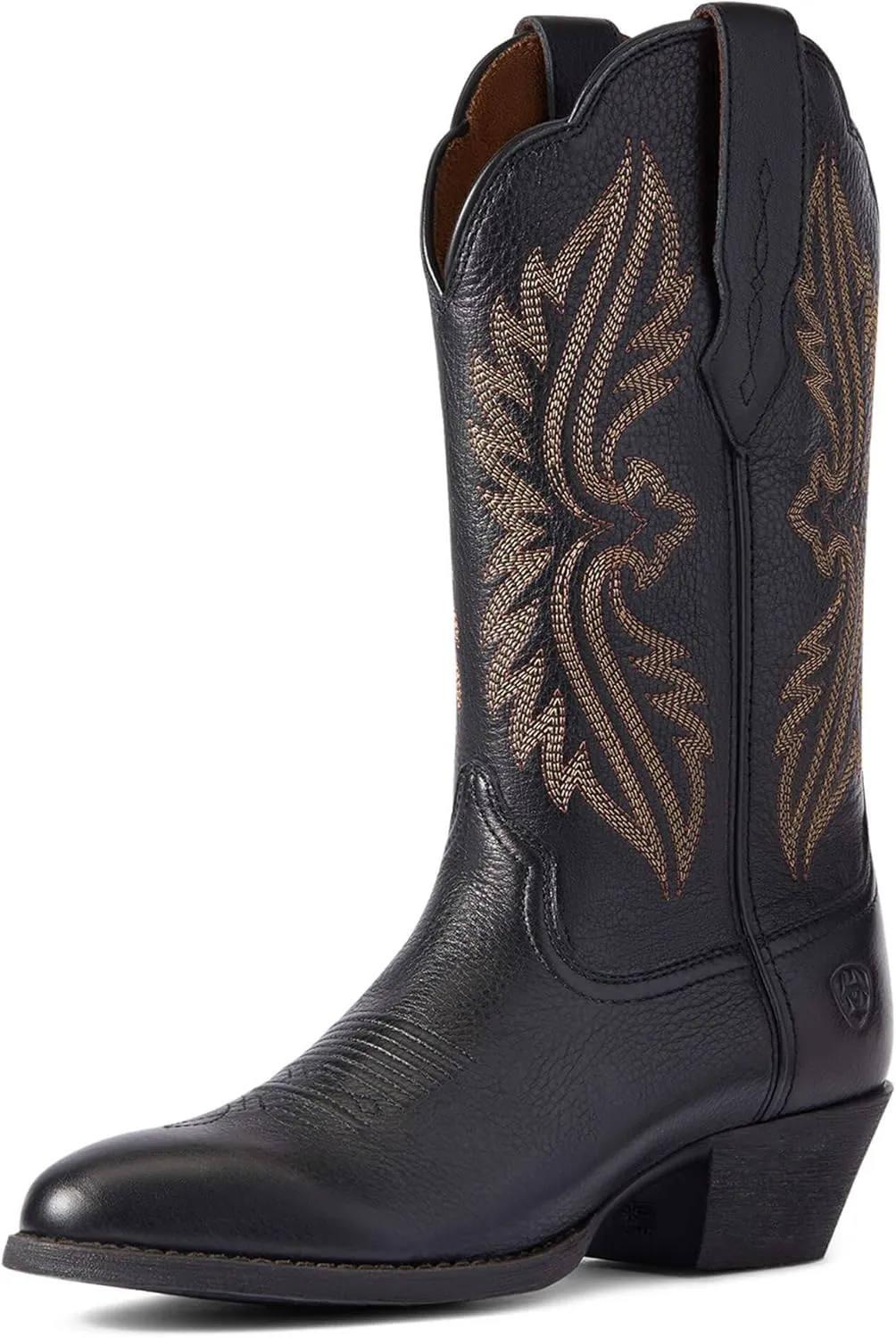 ARIAT BMVY9 Womens Heritage R Toe StretchFit Western Boot Black Deertan 8.5