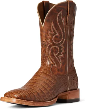 ARIAT Women's Western Mens Rls Denton NTRL Caiman Belly/Cml Tan