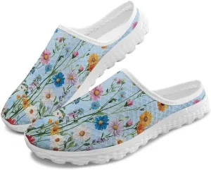 Backless Mesh Mule Shoes for Women Summer Light Breathable Shoe, Non-Slip, Easy Wear for Walking and Parties