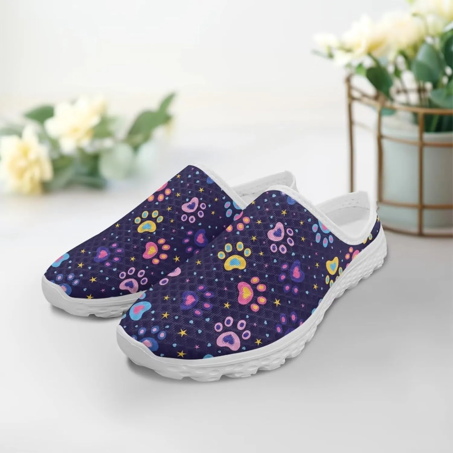 Backless Mesh Mule Shoes for Women Summer Light Breathable Shoe, Non-Slip, Easy Wear for Walking and Parties