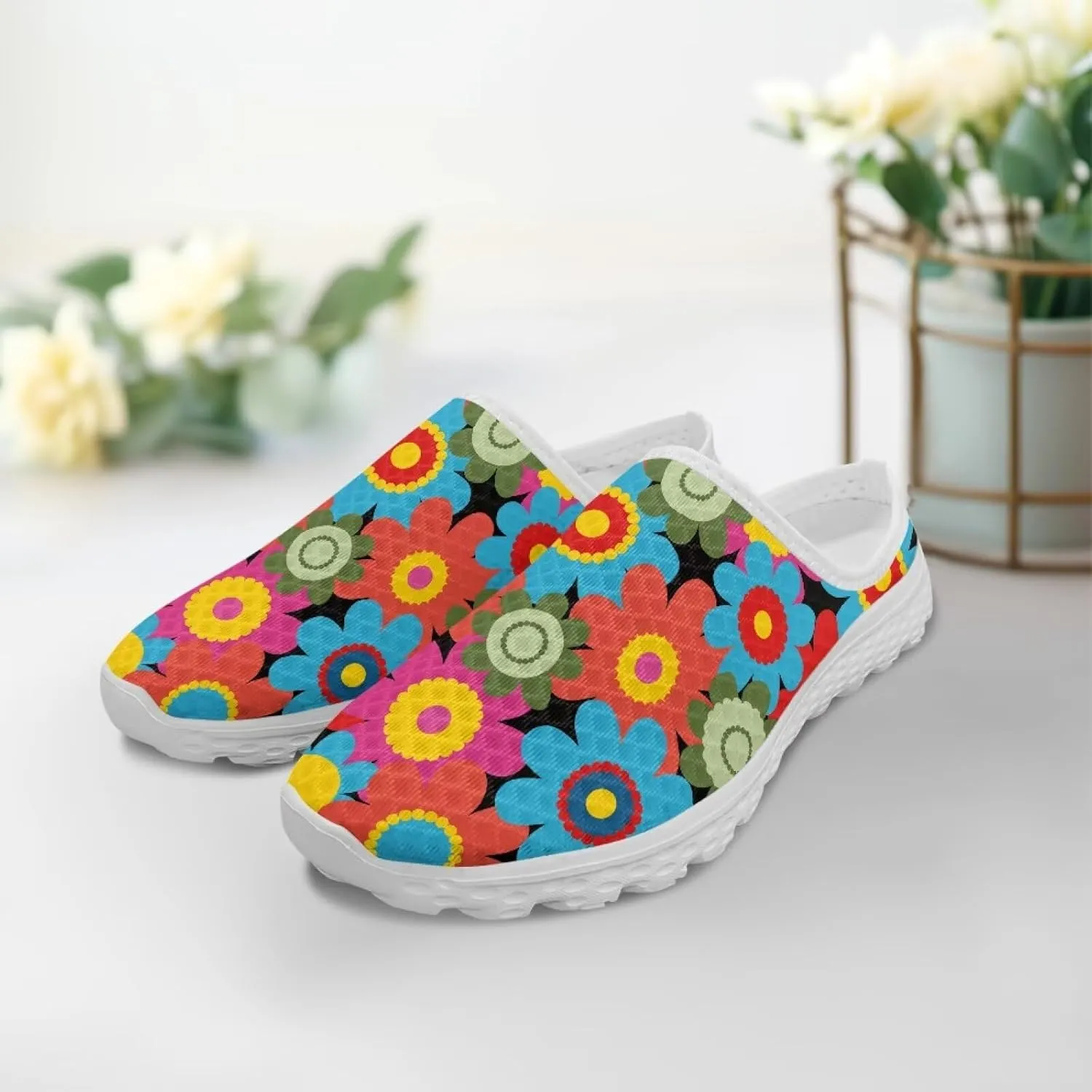Backless Mesh Mule Shoes for Women Summer Light Breathable Shoe, Non-Slip, Easy Wear for Walking and Parties