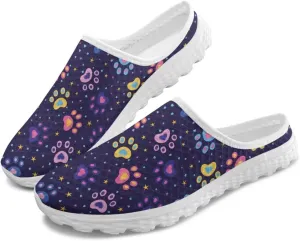 Backless Mesh Mule Shoes for Women Summer Light Breathable Shoe, Non-Slip, Easy Wear for Walking and Parties