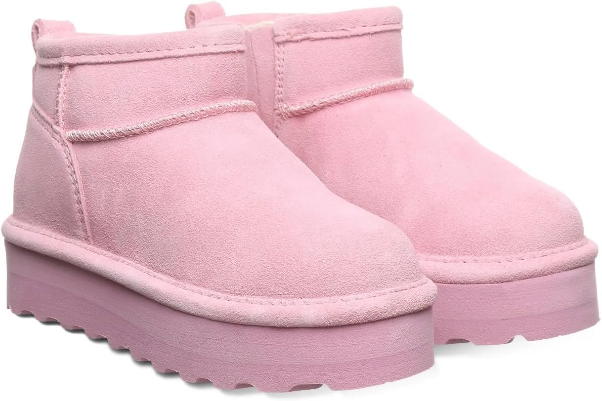 BEARPAW Retro Shorty Youth Boot | Youth's Ankle Boot | Youth's Slip On Boot | Comfortable Winter Boot