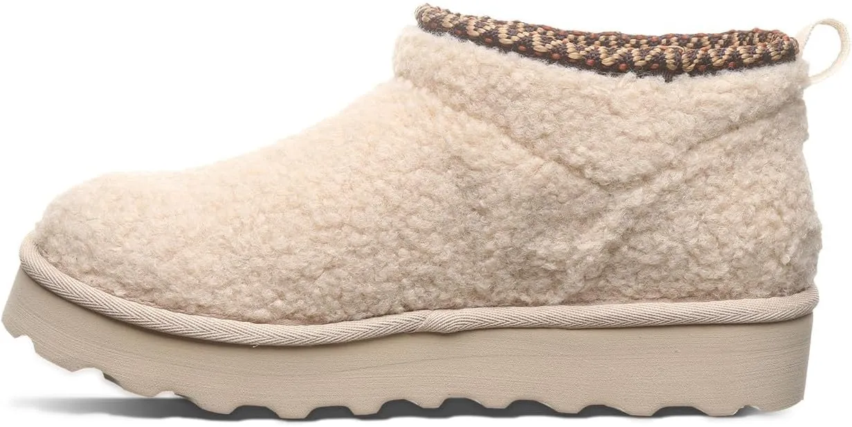 BEARPAW Women's Snuggle Daphne Deco Slip on Ankle Winter Boot