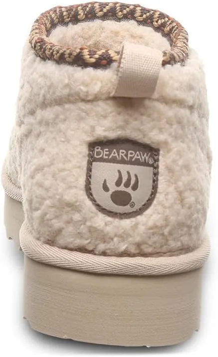 BEARPAW Women's Snuggle Daphne Deco Slip on Ankle Winter Boot