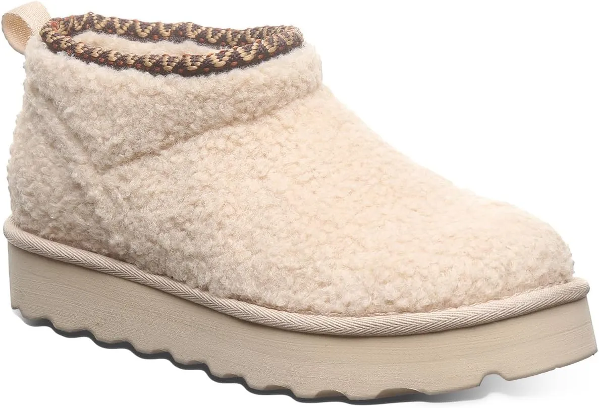 BEARPAW Women's Snuggle Daphne Deco Slip on Ankle Winter Boot