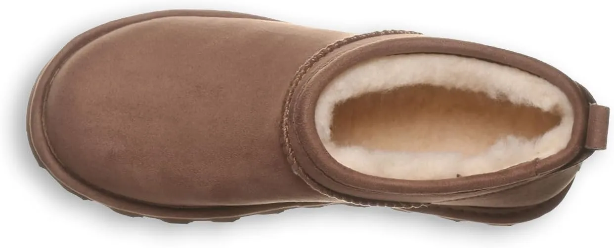 BEARPAW Women's Super Shorty Vegan Boot | Women's Ankle Boot | Women's Slip On Boot | Comfortable Winter Boot