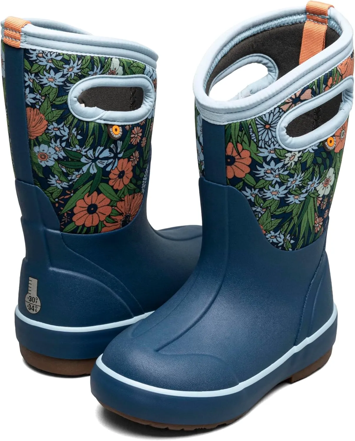 BOGS Unisex-Child Classic Ii-Vintage Floral (Toddler/Little Big Kid) Rain Boot