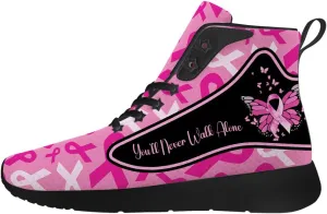 Breast Cancer Awareness Shoes for Women High Top Sneakers High Top Shoes Gifts for Mom Girlfriend