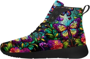 Butterfly Shoes for Women High Top Sneakers Running Waking Shoes Gifts for Mom Girlfriend