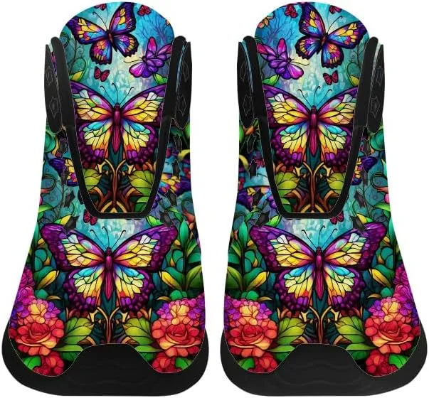 Butterfly Shoes for Women High Top Sneakers Running Waking Shoes Gifts for Mom Girlfriend