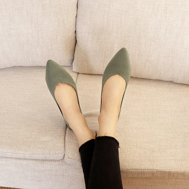 Casual pointed flat lazy loafers