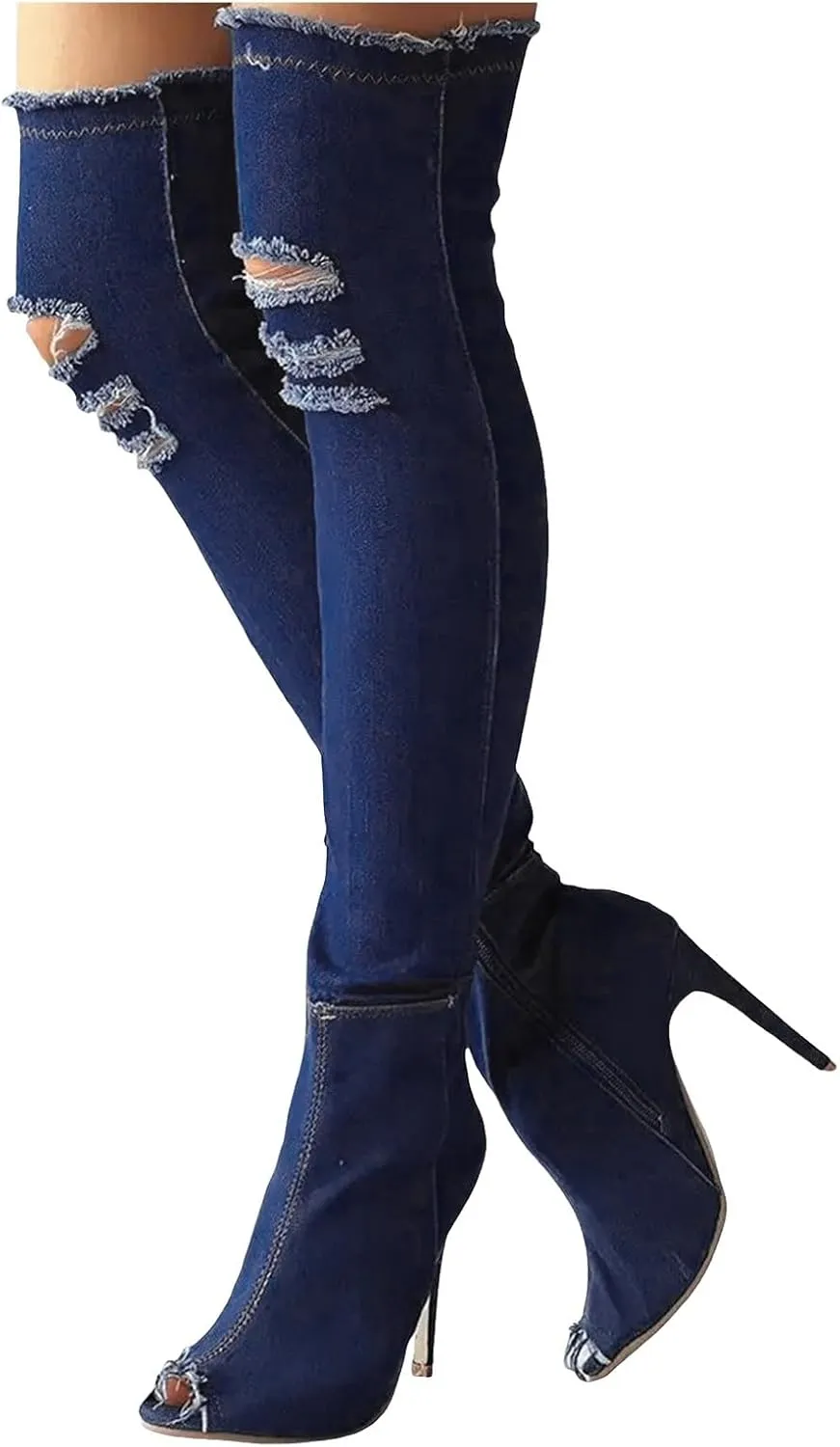 Cathalem Over the Knee Boots for Women High Heels Over The Knee Boots Thigh High Pointed Toe Stiletto Long Fall Sexy Boots