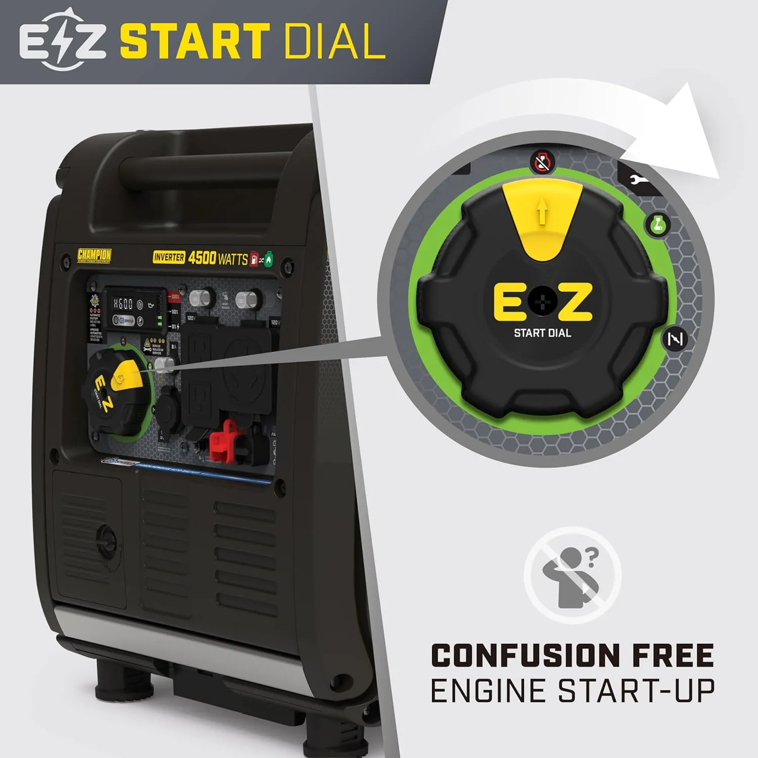Champion Power Equipment 4500-Watt Electric Start Dual Fuel RV Ready Portable Inverter Generator with Quiet Technology and CO Shield
