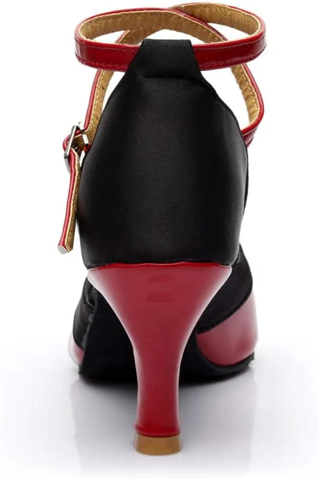 Character Shoes for Women 1920S Flapper Shoes Dance Shoes Ankle Strap Heels for Ballroom Tango Latin Dancing Shoes