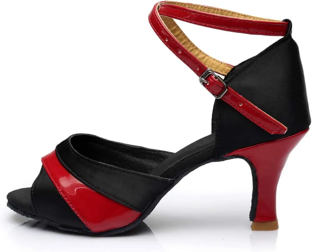 Character Shoes for Women 1920S Flapper Shoes Dance Shoes Ankle Strap Heels for Ballroom Tango Latin Dancing Shoes