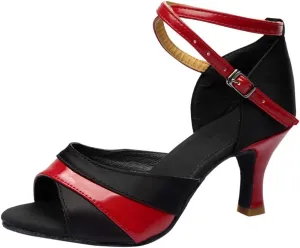 Character Shoes for Women 1920S Flapper Shoes Dance Shoes Ankle Strap Heels for Ballroom Tango Latin Dancing Shoes