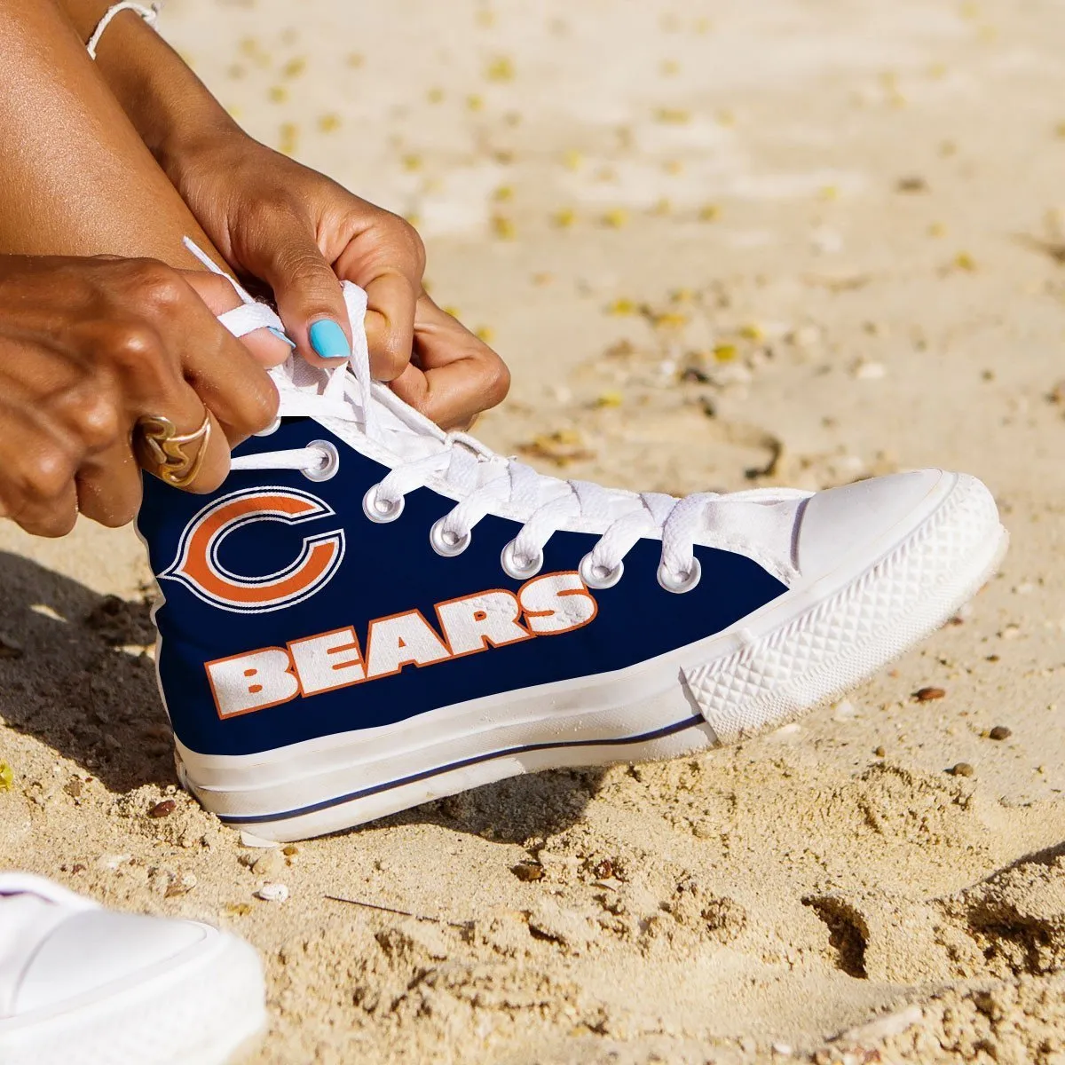 chicago bears ladies high top sneakers