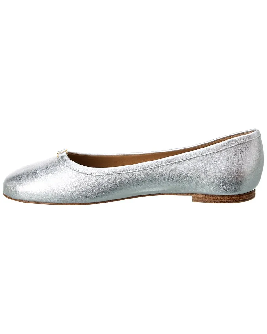 Chloé Marcie Metallic Leather Ballet Flat