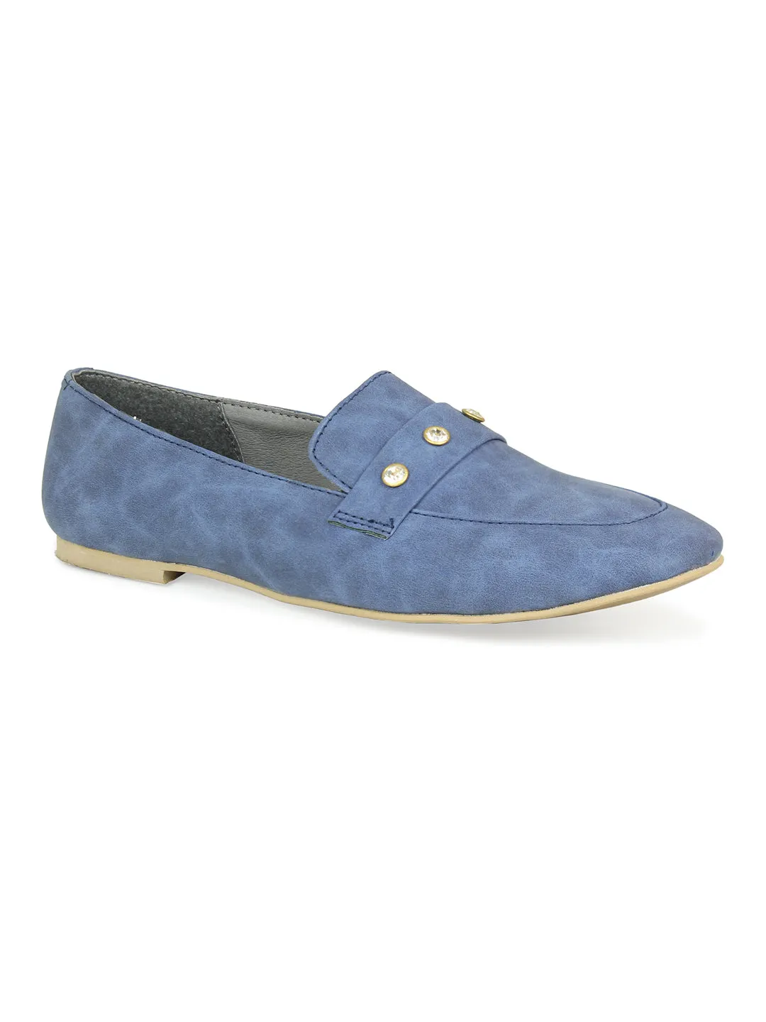 Classic Diamond Studded Pointed Loafer
