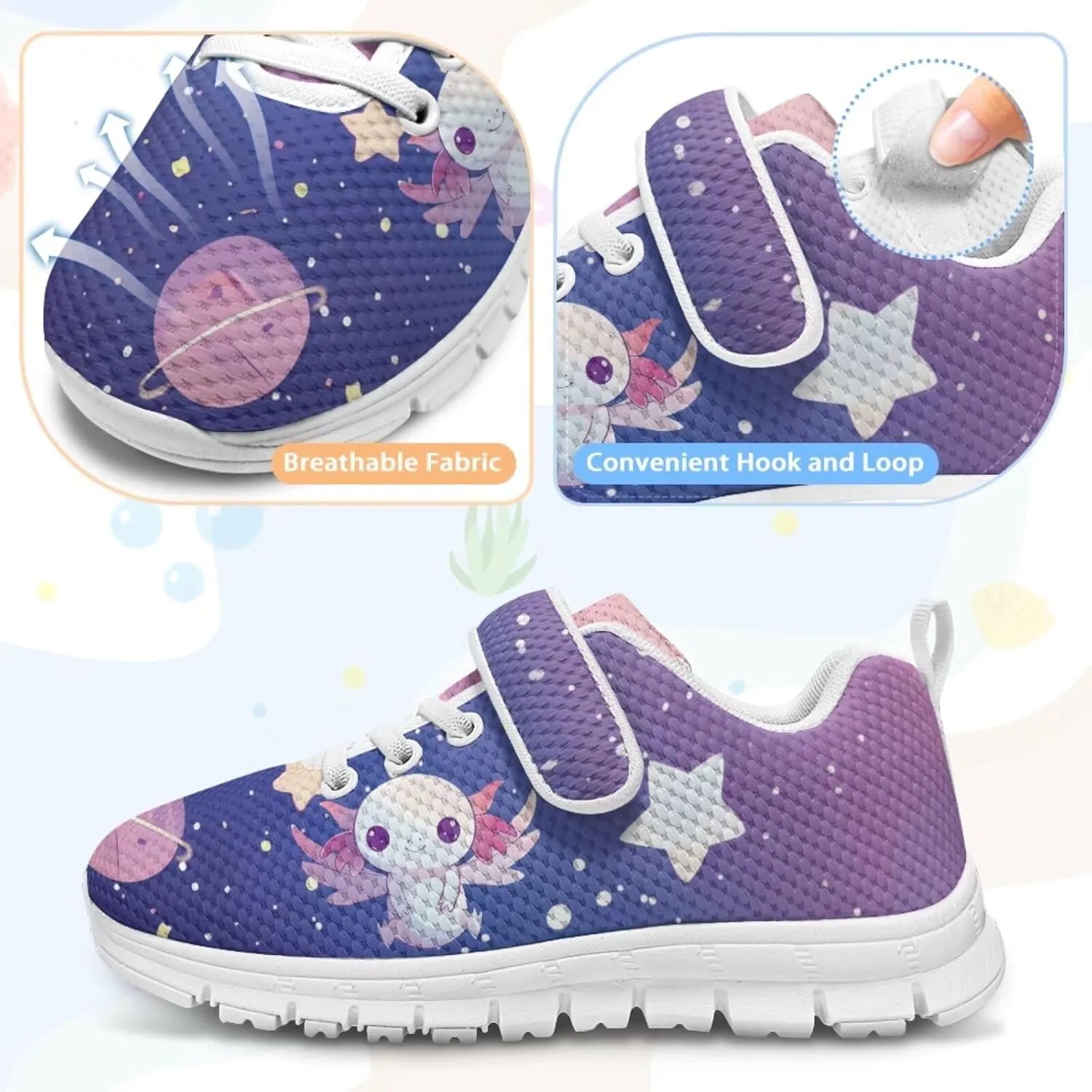 Coloranimal Kids Sneakers Slip On Sneaker Comfort Casual Running Tennis School Low Top Sneaker Athletic Walking Shoes for Boy Girls