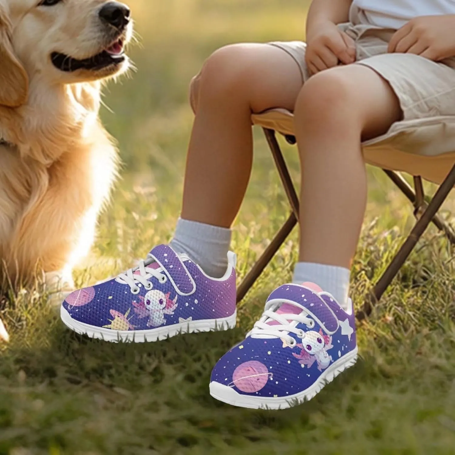 Coloranimal Kids Sneakers Slip On Sneaker Comfort Casual Running Tennis School Low Top Sneaker Athletic Walking Shoes for Boy Girls