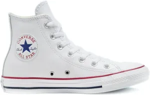 Converse Men's CTAS Leather Hi Top, White, Size 7.5
