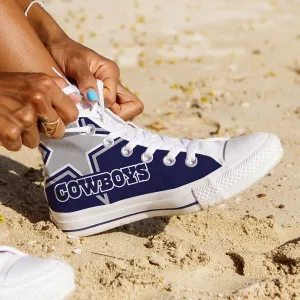 cowboys ladies high top sneakers