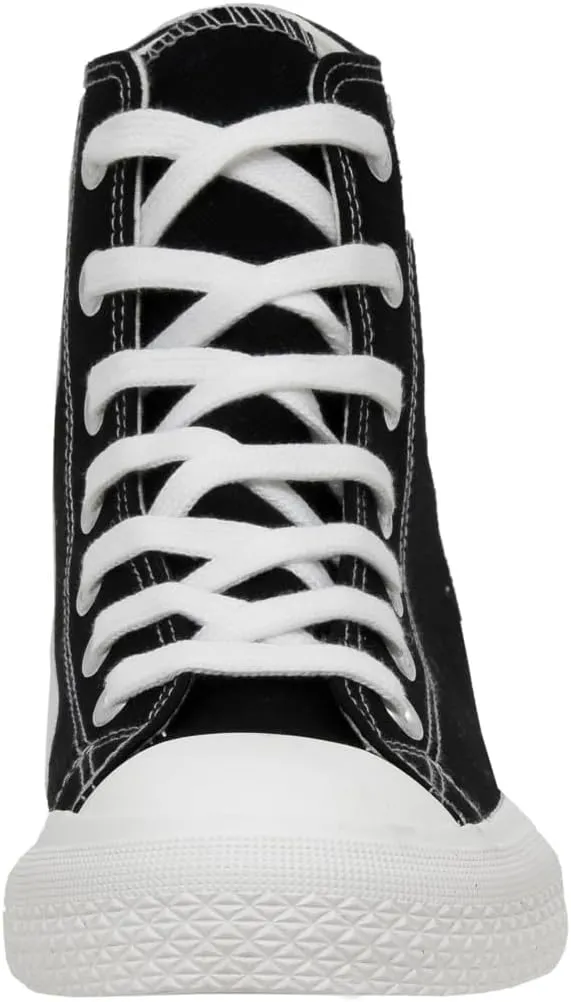 CUSHIONAIRE Women's Vance high top Canvas Sneaker  Memory Foam