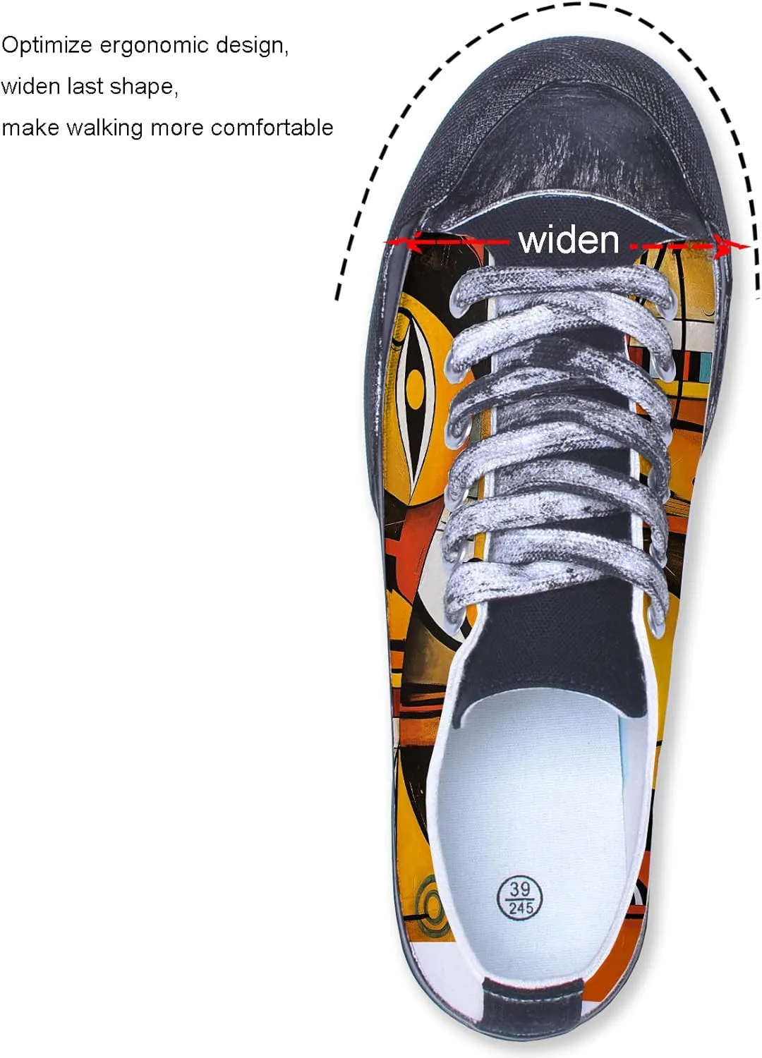 Custom Men's Canvas Low Top Fashion Sneaker Customized Personalized Cosplay Design with Photo Lace-up Classic Casual Shoes for Women Gift