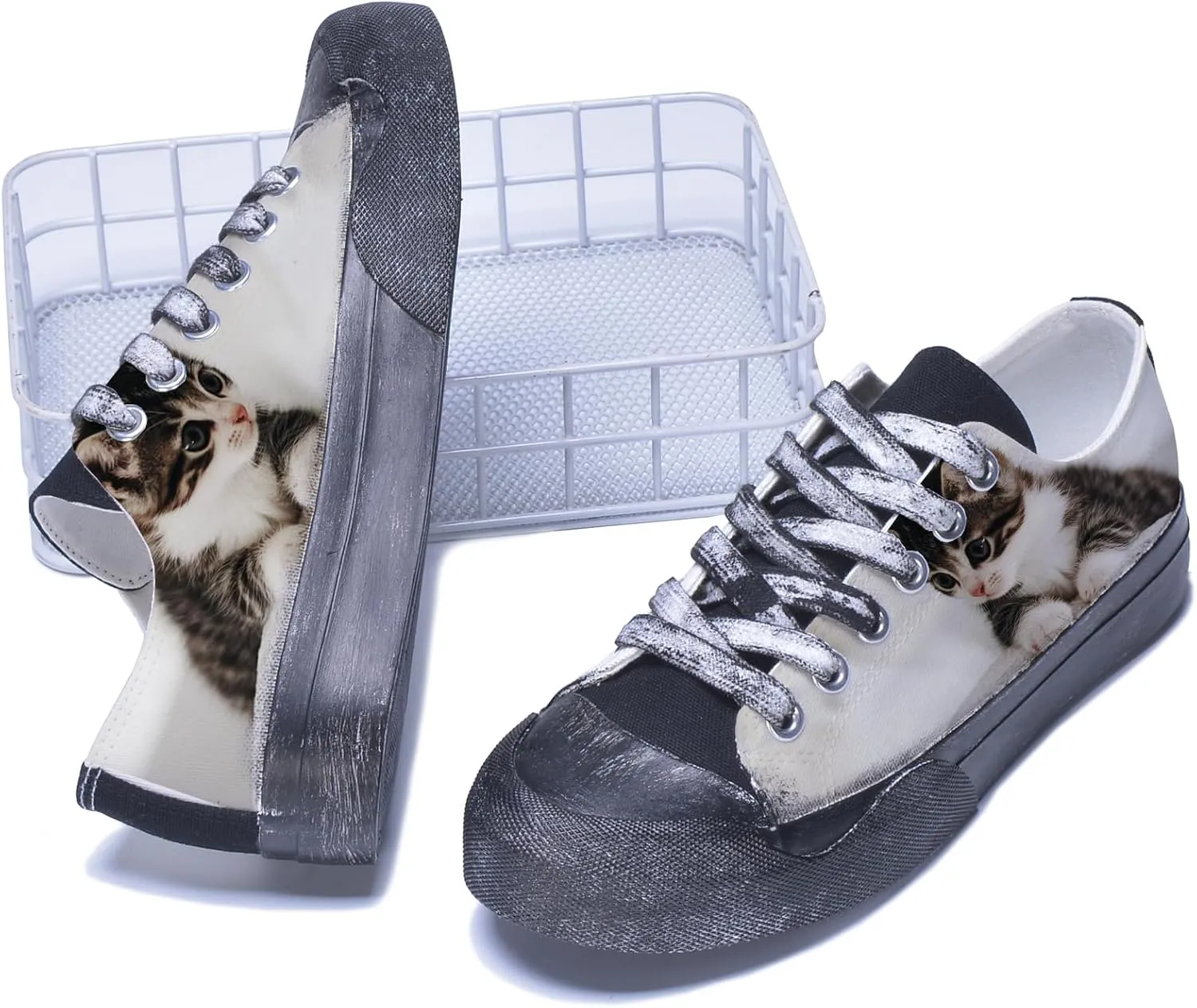Custom Men's Canvas Low Top Fashion Sneaker Customized Personalized Cosplay Design with Photo Lace-up Classic Casual Shoes for Women Gift