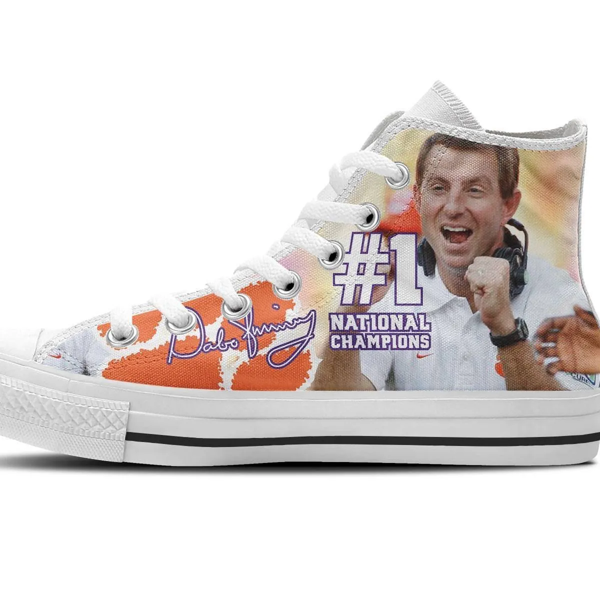 dabo swinney mens high top sneakers high top
