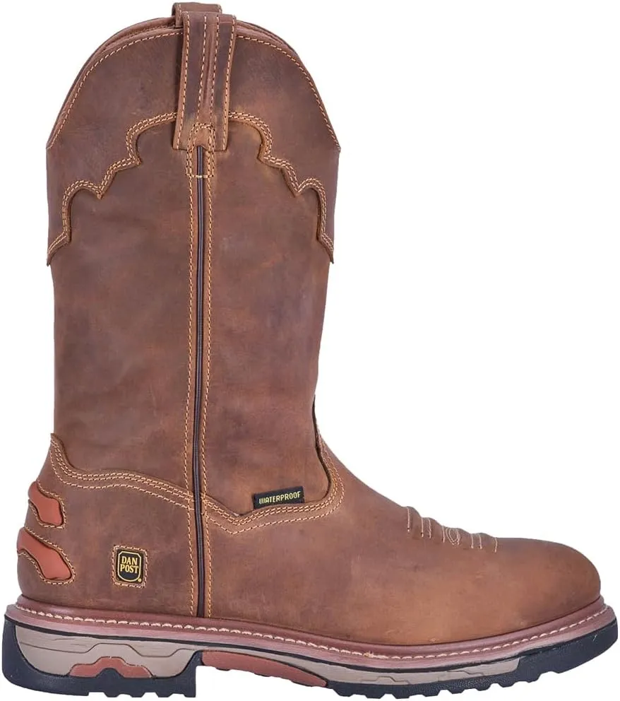 Dan Post Mens Journeyman Waterproof Composite Toe Work Safety Shoes Casual - Brown