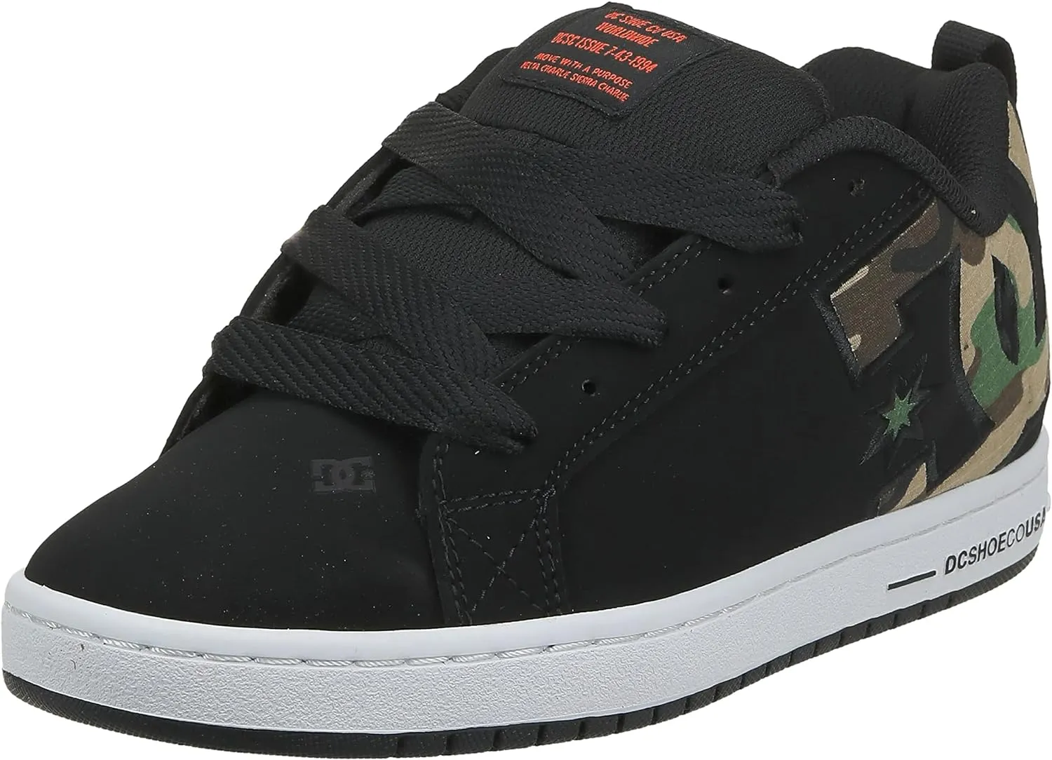DC Men's Court Graffik Casual Low Top Skate Shoe Sneaker