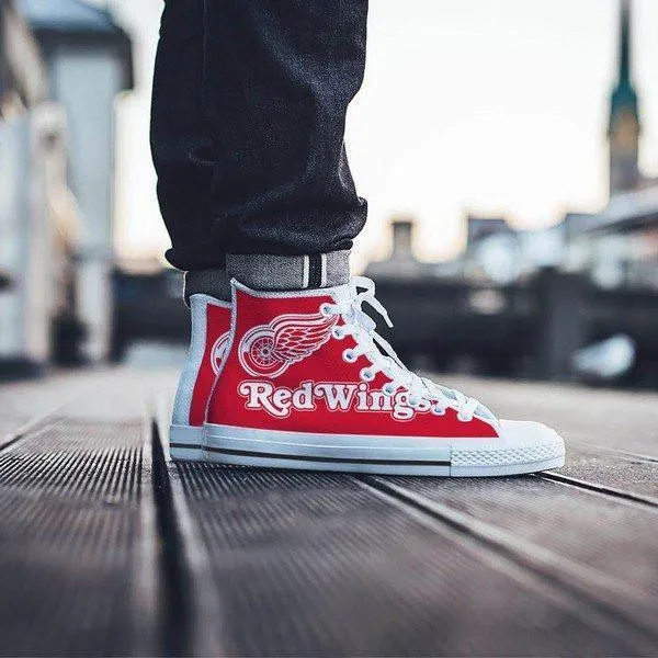 detroit red wings mens high top sneakers high top