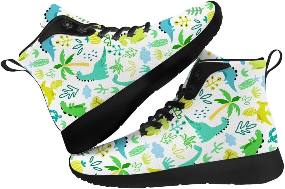 Dinosaur Shoes for Women Men High Top Sneakers High Top Shoes Gifts for Him Her