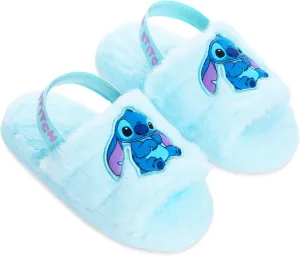 Disney Stitch Girls Fluffy Slippers, Comfy Mule House Shoes - Gifts for Kids
